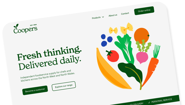 Example website homepage preview