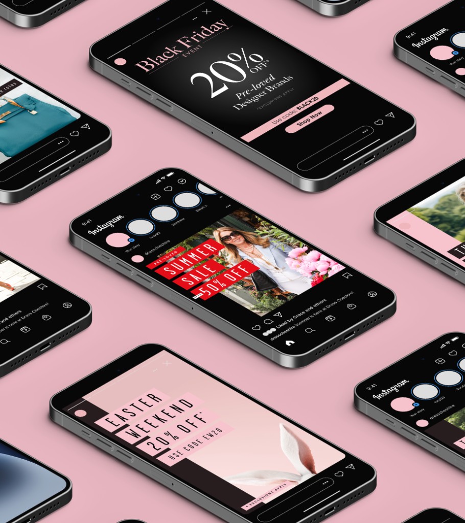 Dress Cheshire social media campaign mockups